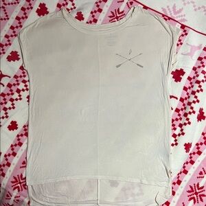 American Eagle Outfitters Cream Graphic Tee